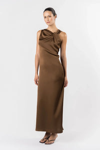 One Fell Swoop | Sora Knot Maxi - Kobicha Satin