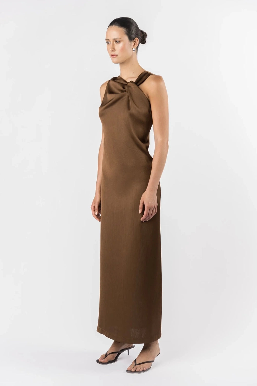 One Fell Swoop | Sora Knot Maxi - Kobicha Satin