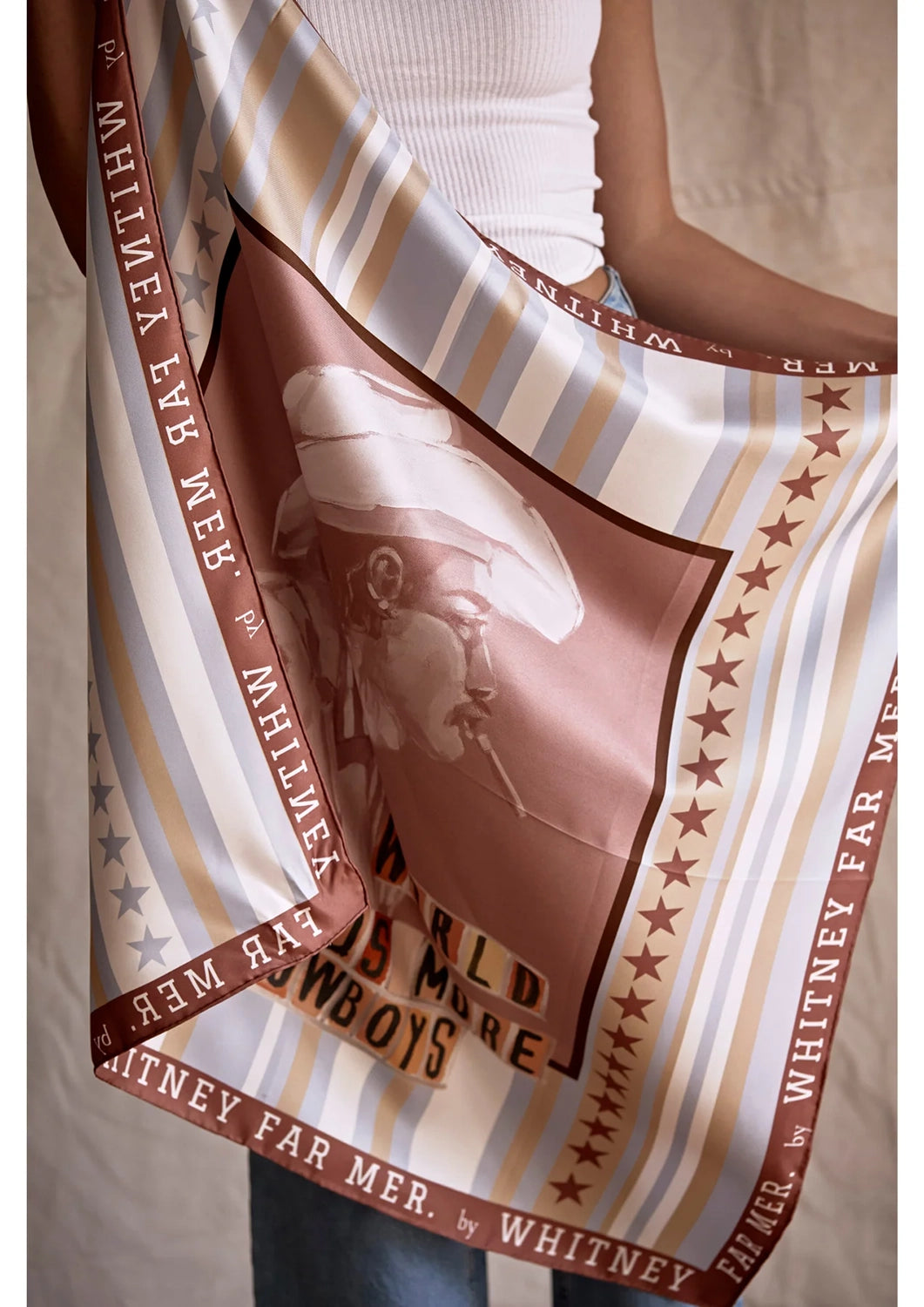 Far Mer | Silk Scarf Large - Stars & Stripes