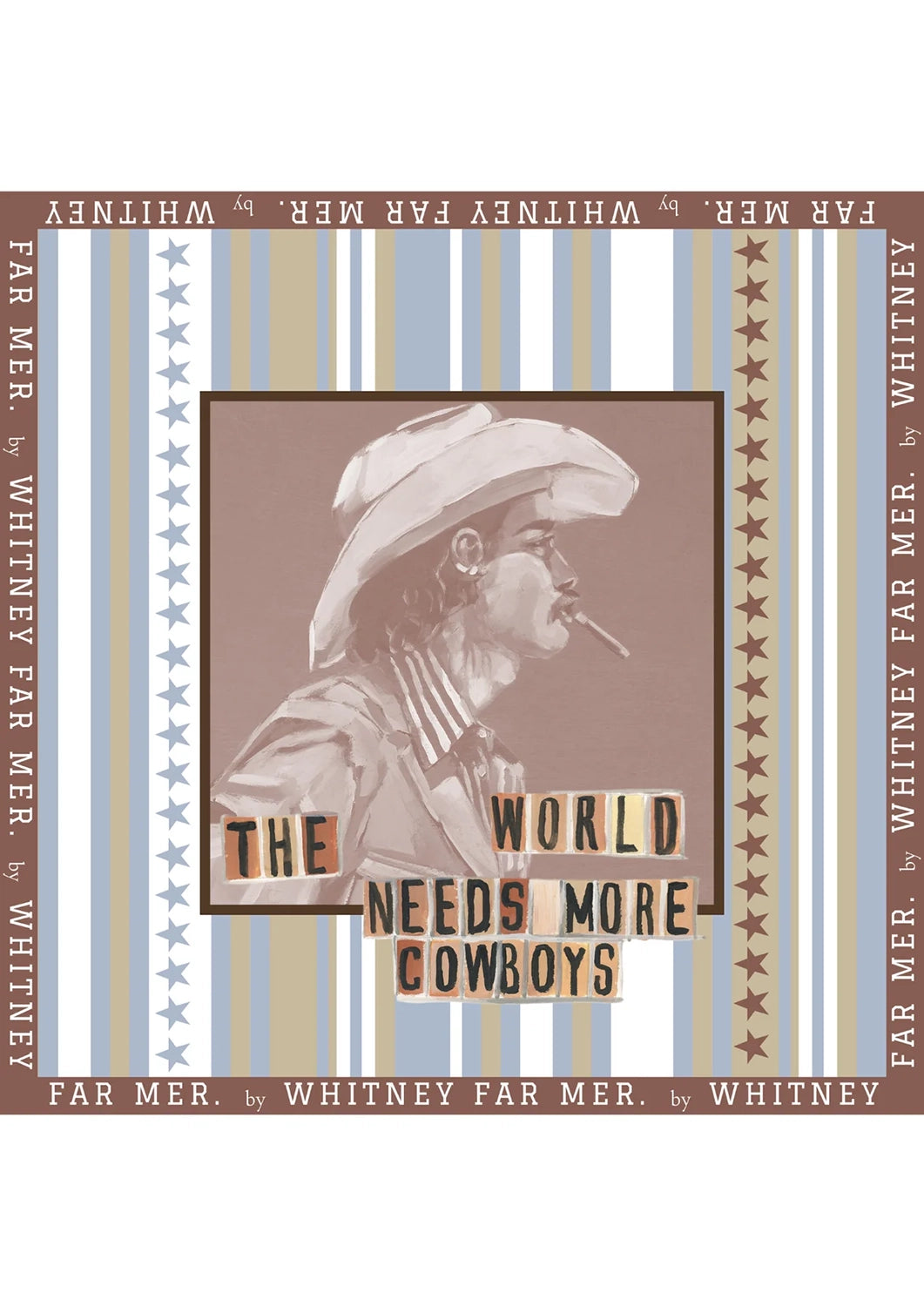 Far Mer | Silk Scarf Large - Stars & Stripes