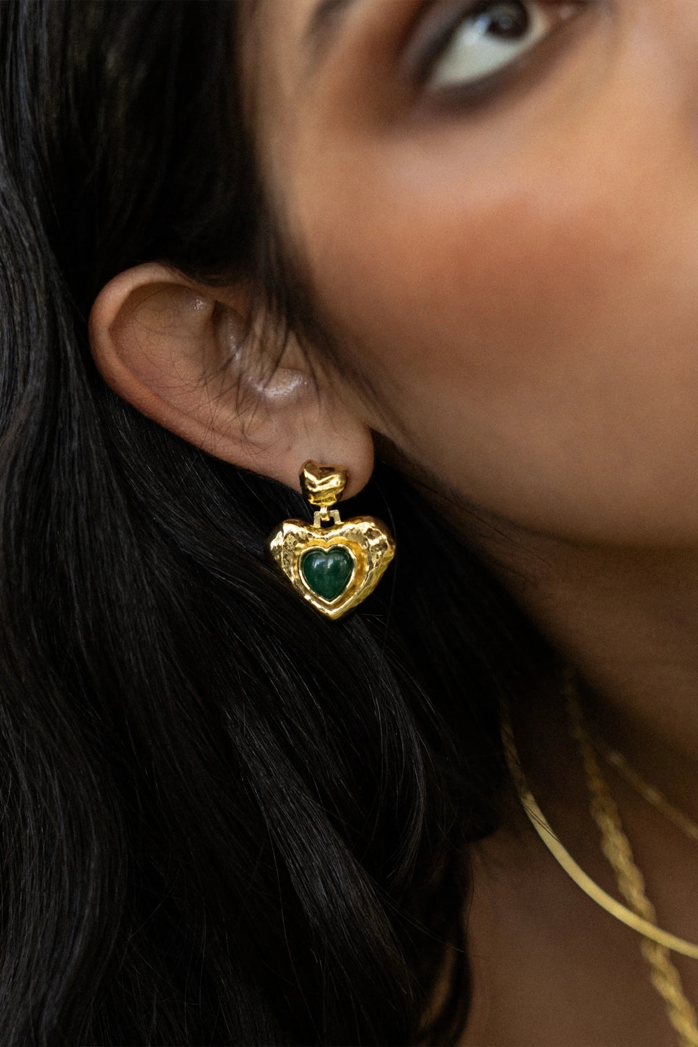 Mountain & Moon | Suri Earrings | Gold Green