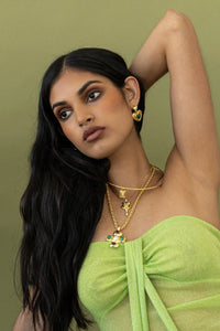 Mountain & Moon | Suri Earrings | Gold Green