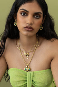 Mountain & Moon | Suri Earrings | Gold Green