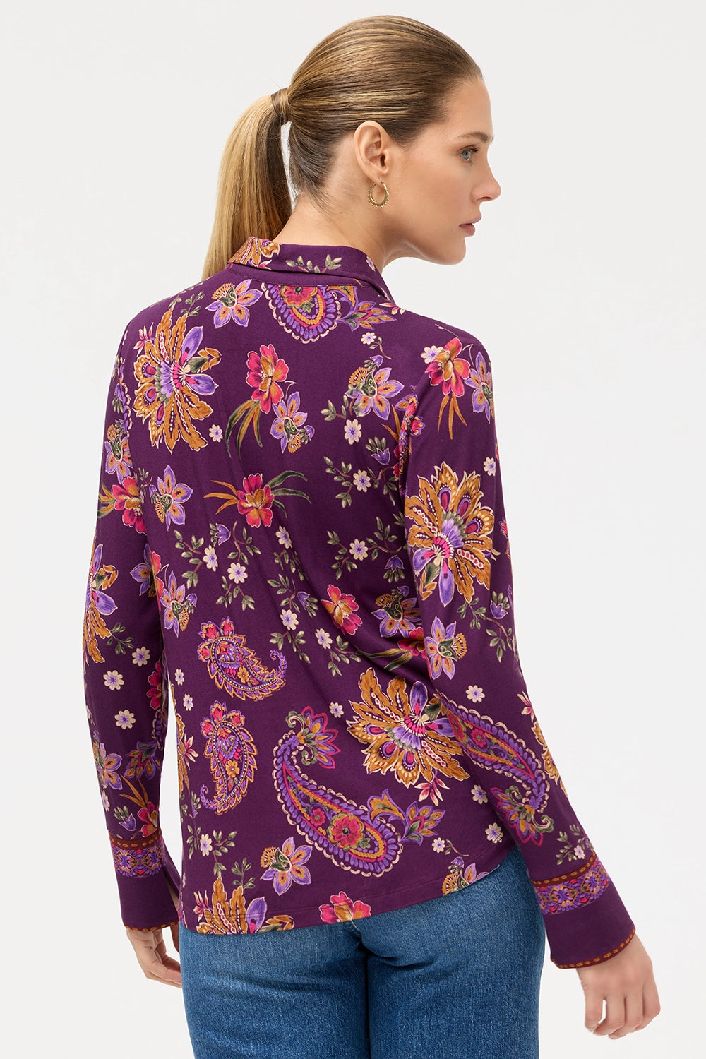 JOHNNY WAS | THE JANIE FAVORITE BUTTON FRONT SHIRT - DOMITILA SCARF T17925-O