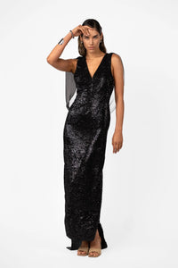 One Fell Swoop | Velare Dress - Silhouette Black Sequins