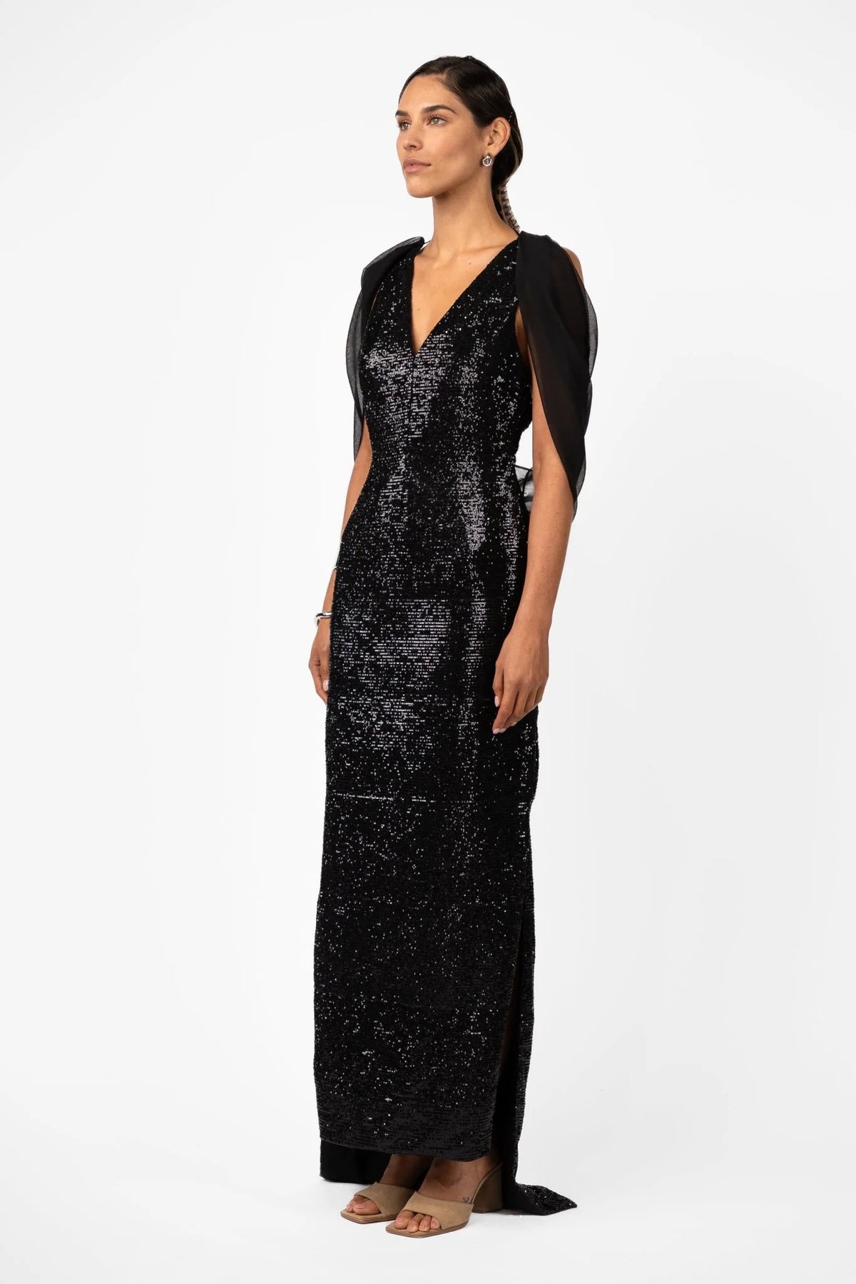 One Fell Swoop | Velare Dress - Silhouette Black Sequins