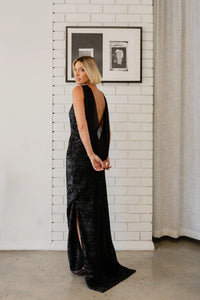 One Fell Swoop | Velare Dress - Silhouette Black Sequins
