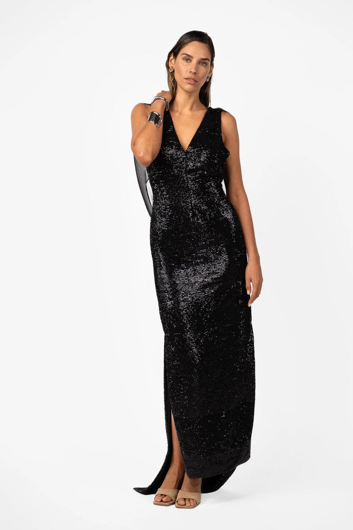 One Fell Swoop | Velare Dress - Silhouette Black Sequins