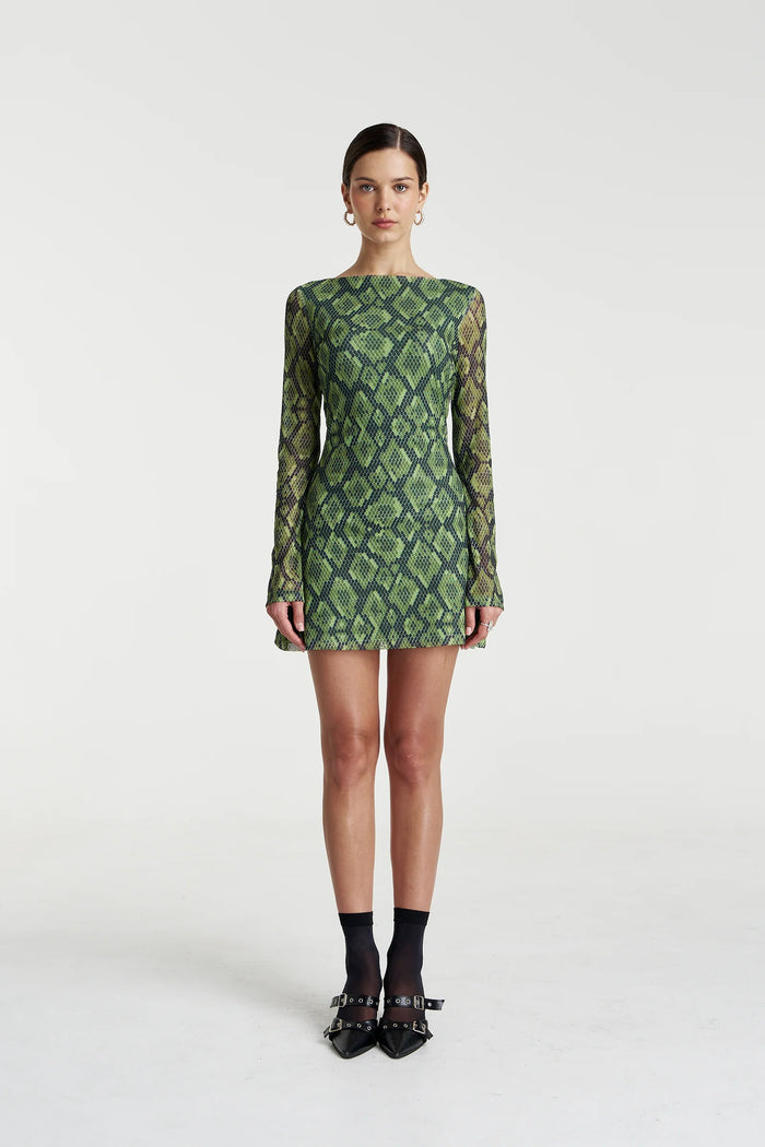 SUMMI SUMMI | HIBERNATE A-LINE MINI DRESS - VIPER VIP