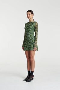 SUMMI SUMMI | HIBERNATE A-LINE MINI DRESS - VIPER VIP