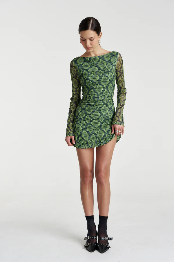 SUMMI SUMMI | HIBERNATE A-LINE MINI DRESS - VIPER VIP