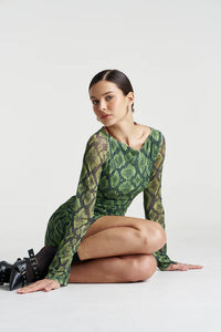 SUMMI SUMMI | HIBERNATE A-LINE MINI DRESS - VIPER VIP