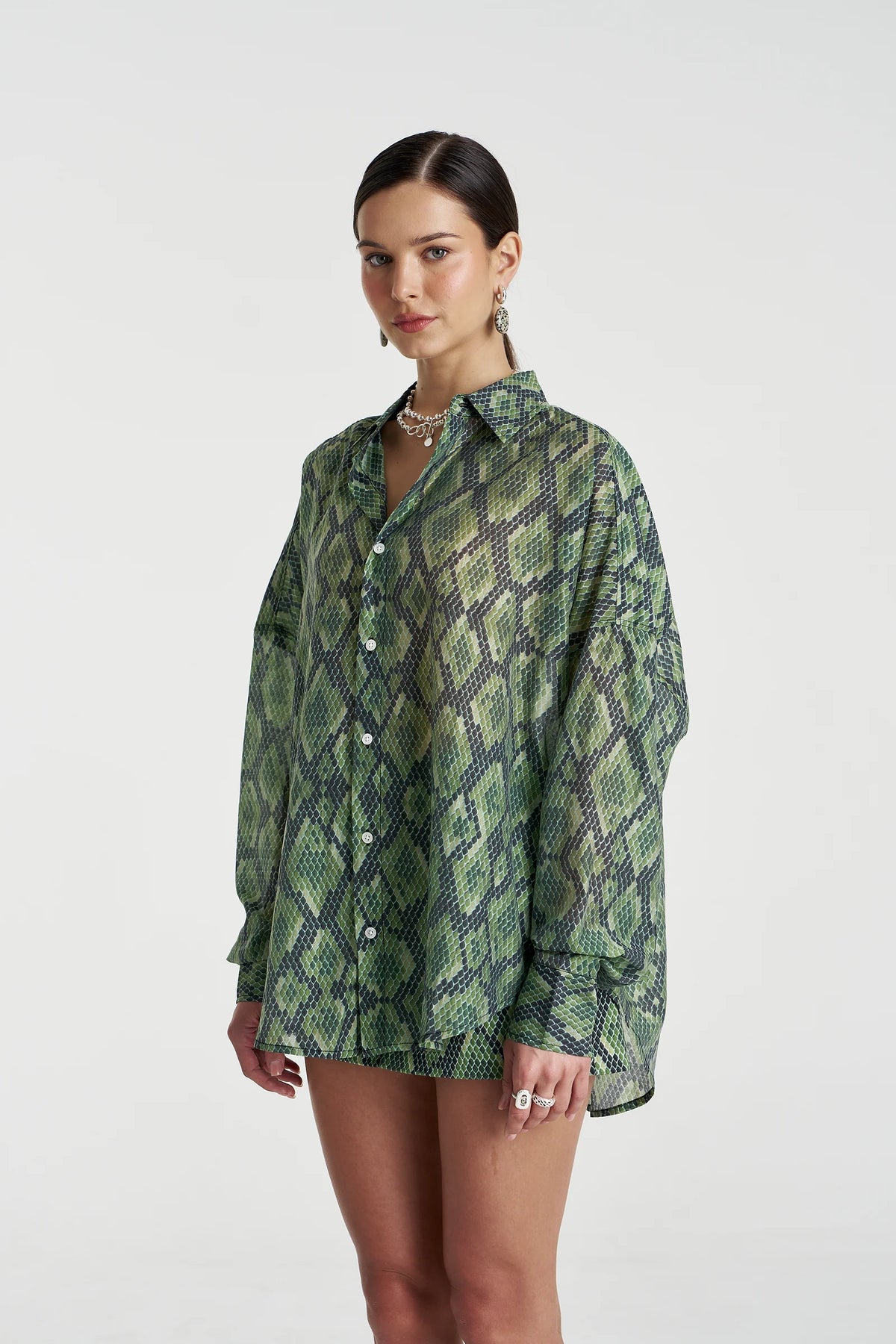 SUMMI SUMMI | SHEER LS SHIRT - VIPER VIP