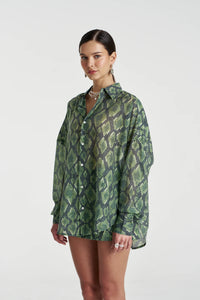 SUMMI SUMMI | SHEER LS SHIRT - VIPER VIP