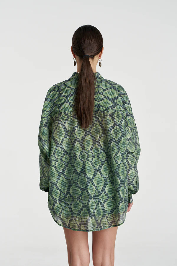 SUMMI SUMMI | SHEER LS SHIRT - VIPER VIP