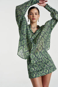 SUMMI SUMMI | SHEER LS SHIRT - VIPER VIP