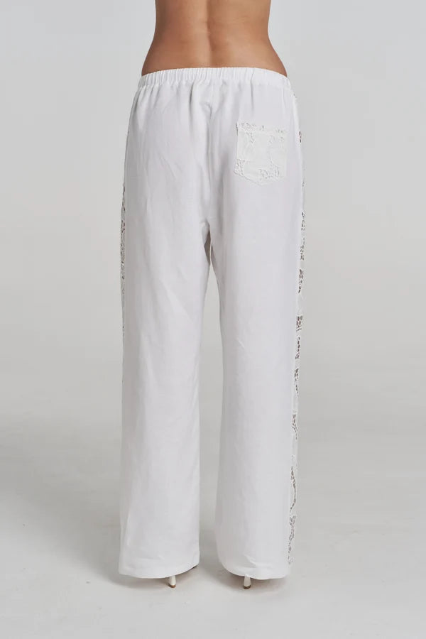 Summi Summi | Relaxed Anglaise Pant - White