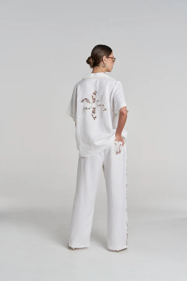 Summi Summi | Relaxed Anglaise Pant - White