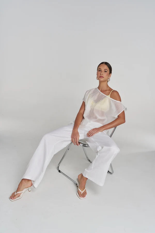 Summi Summi | Relaxed Anglaise Pant - White