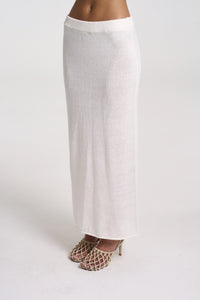 SUMMI SUMMI | KNIT MAXI SKIRT - WHITE