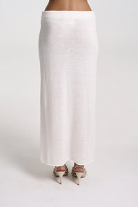 SUMMI SUMMI | KNIT MAXI SKIRT - WHITE
