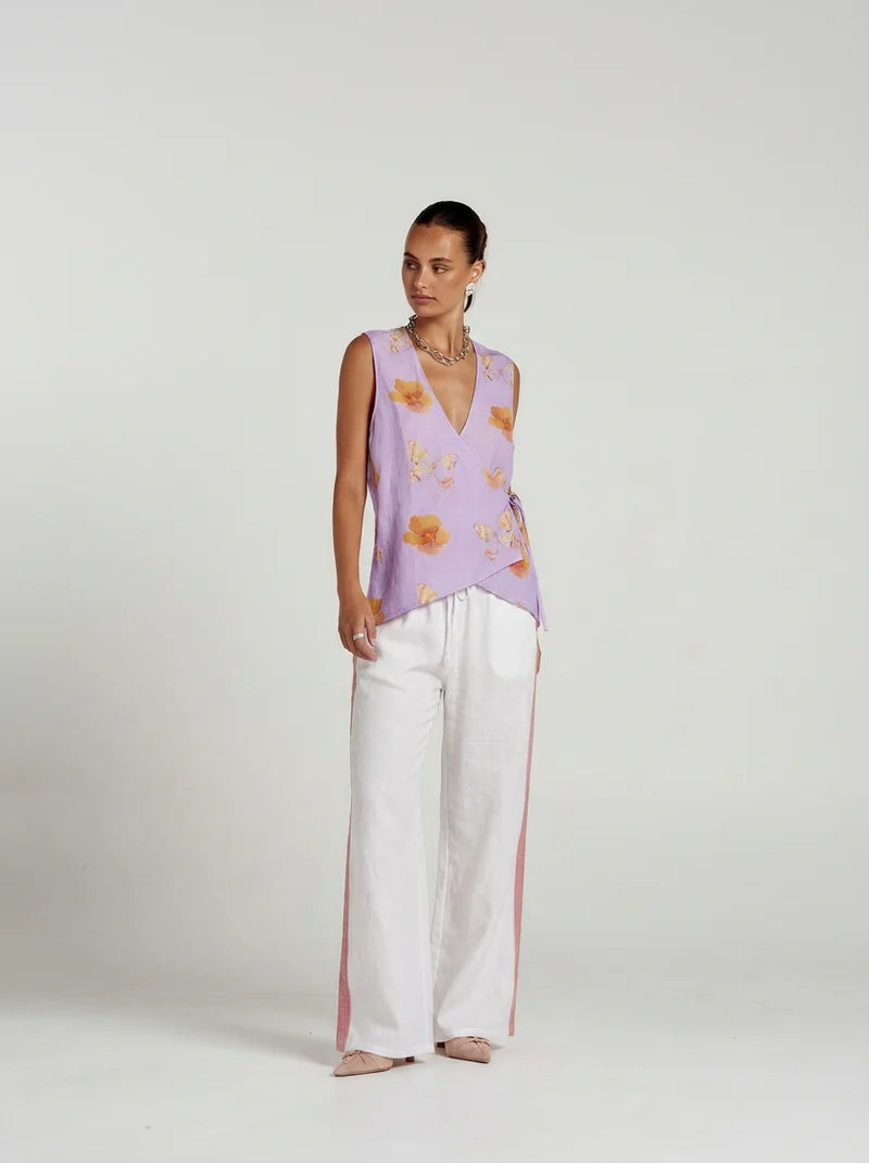 Summi Summi | Reverie Wide Leg Pant - White Reverie