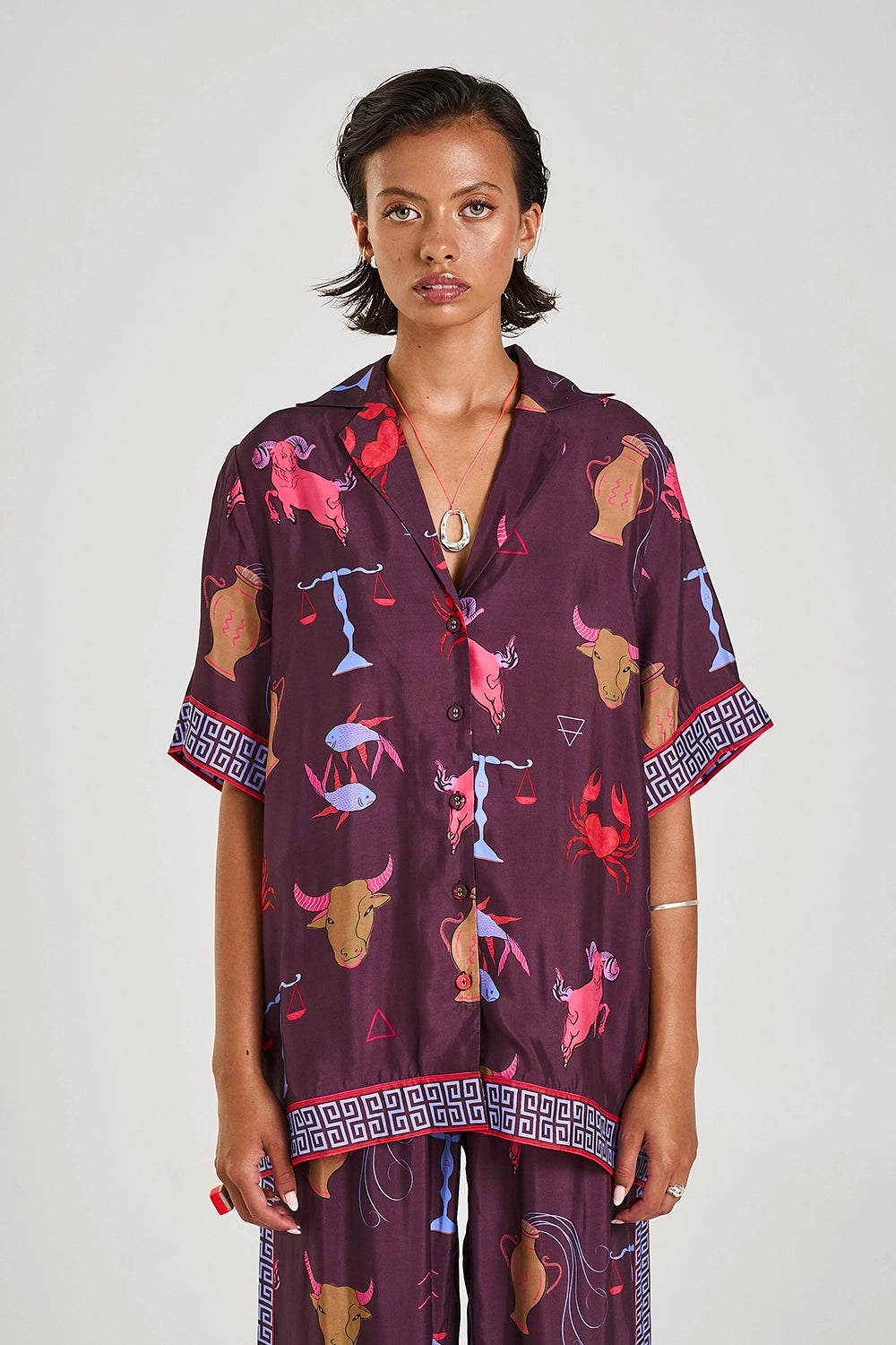 SUMMI SUMMI | BUTTON UP SS SHIRT - ZODIAC