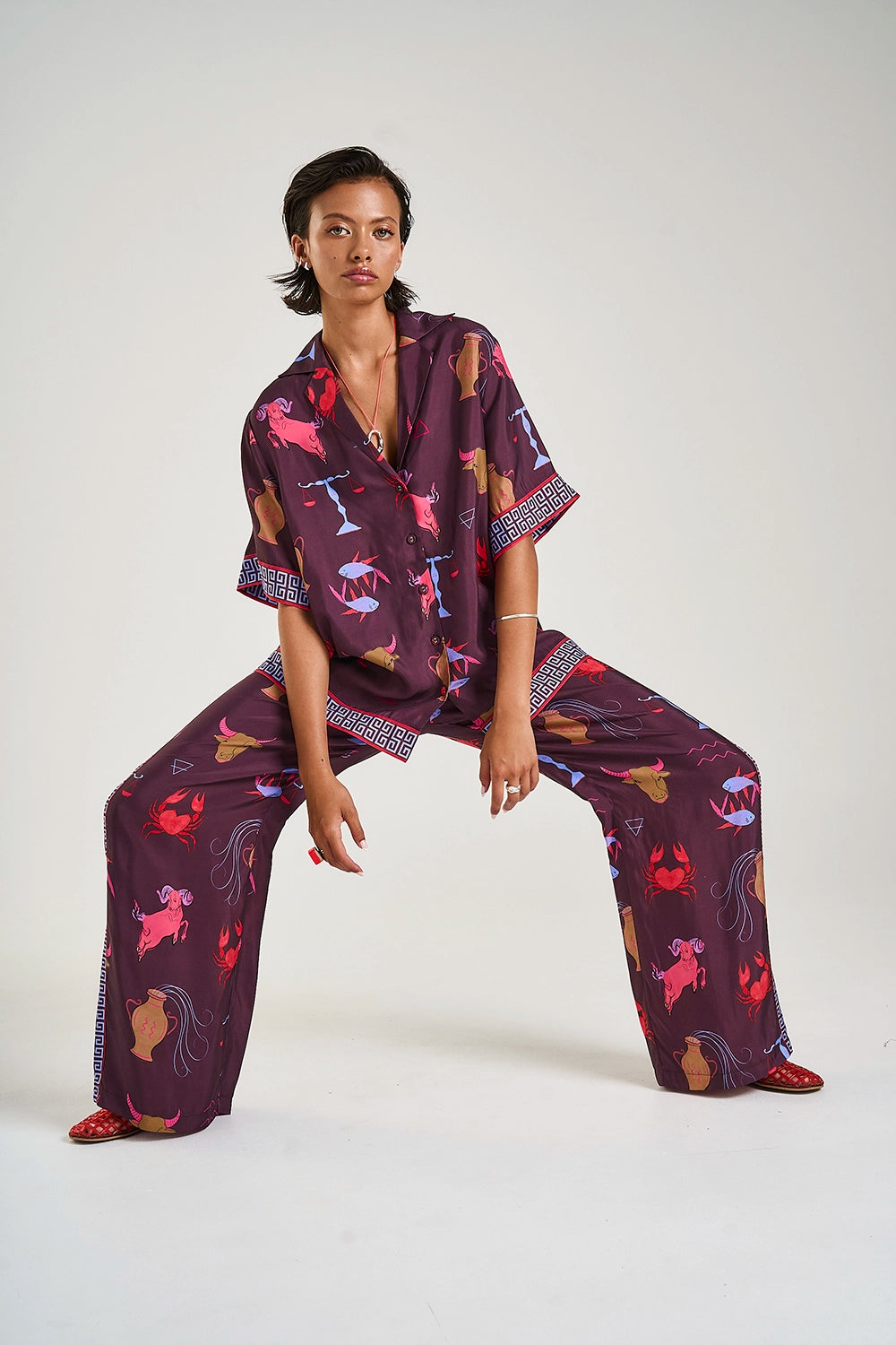 SUMMI SUMMI | BUTTON UP SS SHIRT - ZODIAC