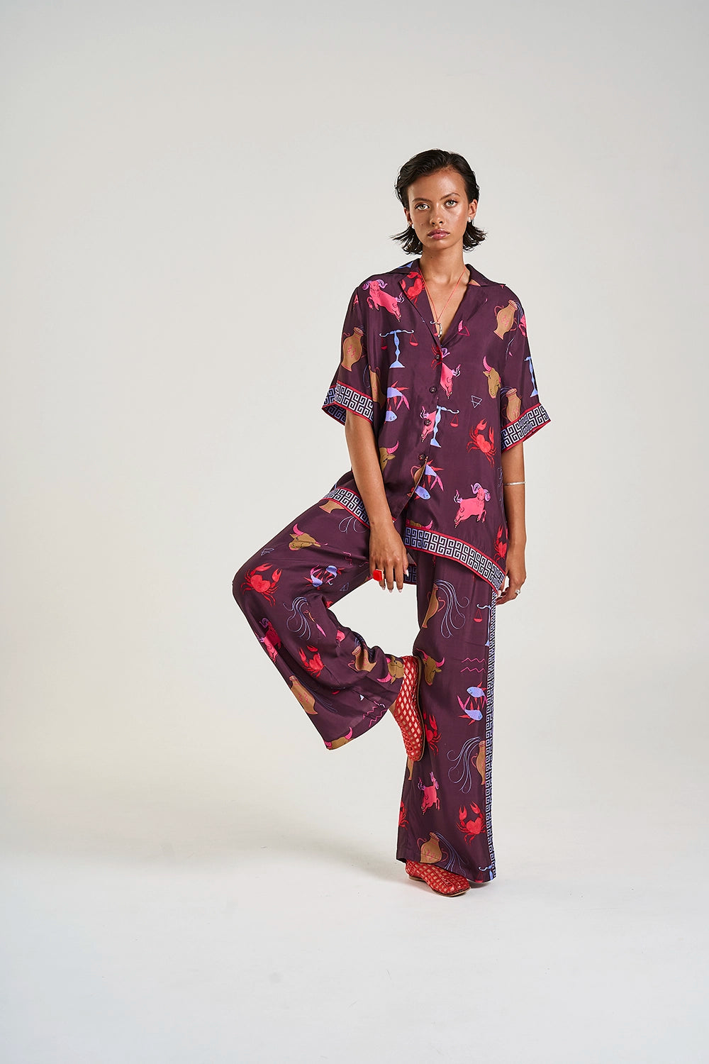 SUMMI SUMMI | BUTTON UP SS SHIRT - ZODIAC